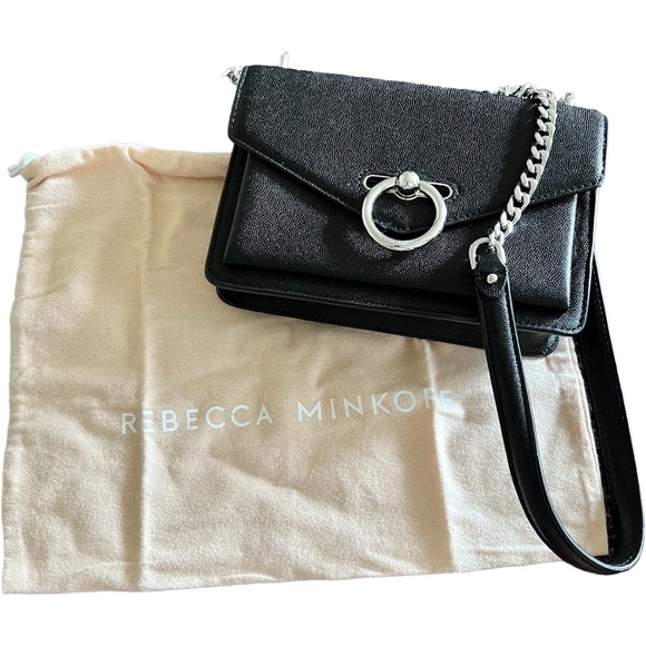 Rebecca Minkoff Black Leather Crossbody Bag. - Picture 7 of 8